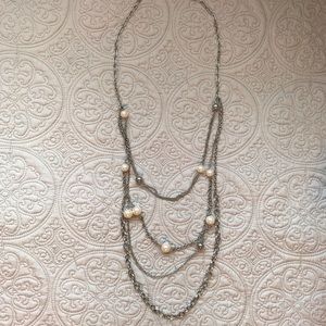 Premier Designs Silver layered necklace